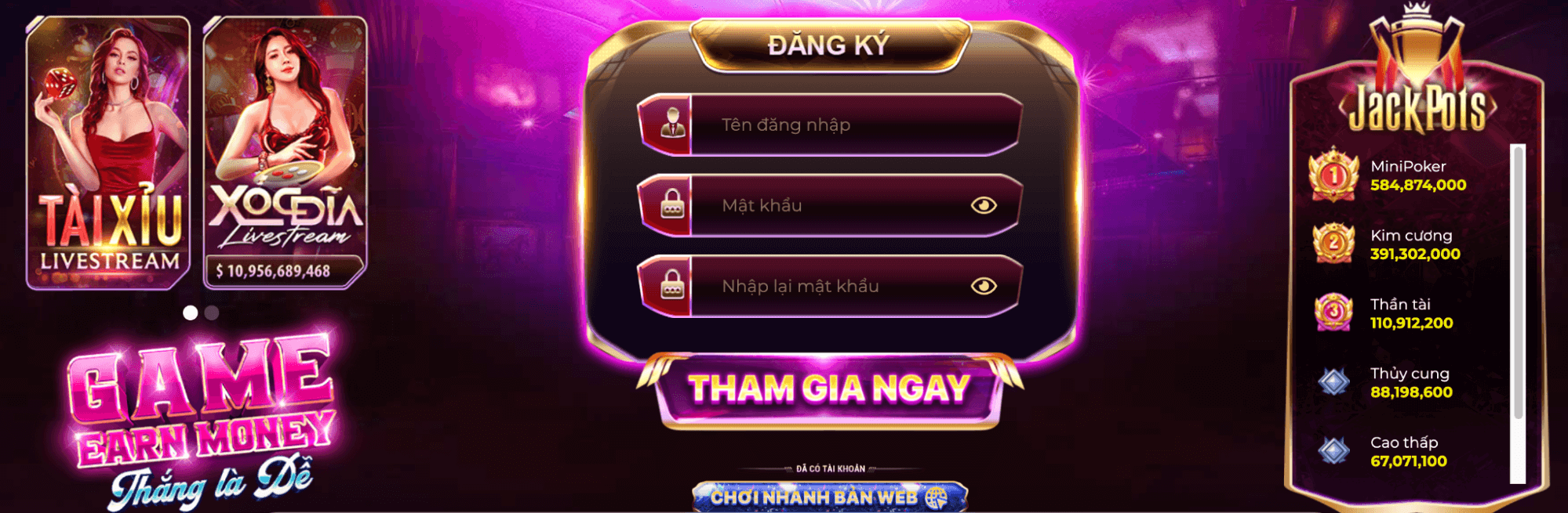 Mayclub - Game bài giải trí kiếm tiền tỷ